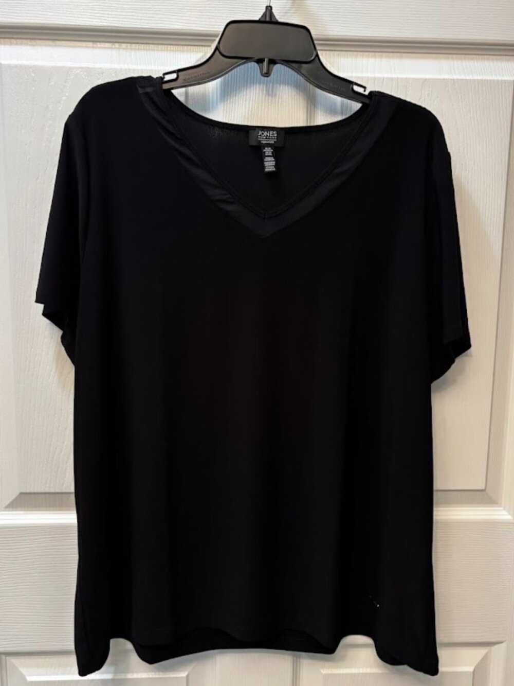 Jones New York Signature Black Fashion Top Size 2X